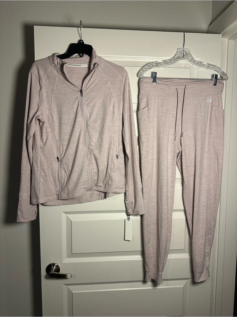 Calvin Klein Dusty Pink Track Jacket & Joggers Set